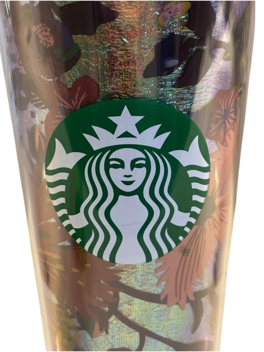 Starbucks | Fall 2021 Rising Floral Metallic Foil Cold Cup 24oz - Picture 2 of 12